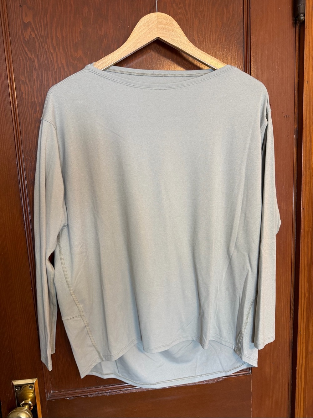 lululemon athletica long sleeve top in light grey